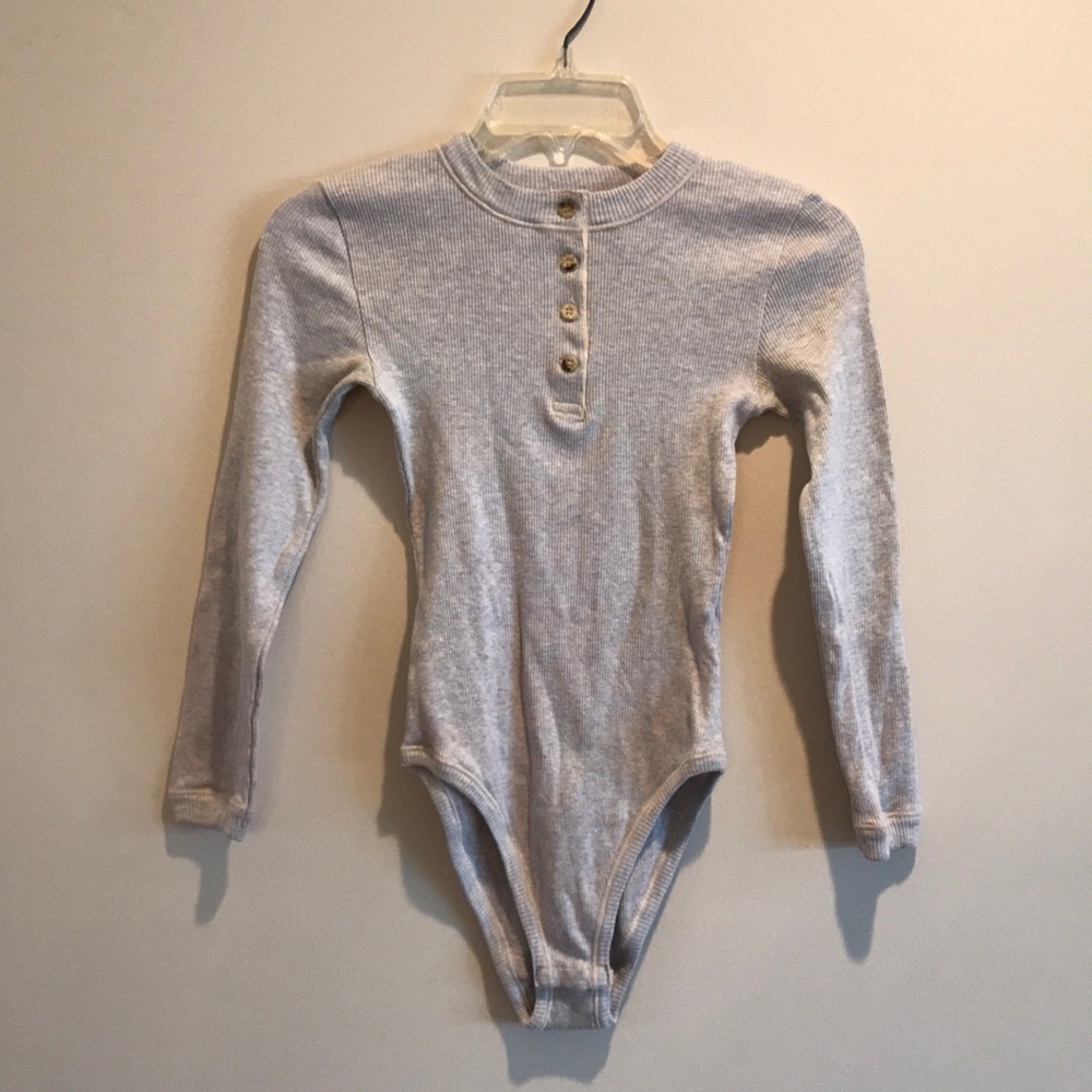Vintage 1990 United Colors of Benetton Bodysuit Size Small. Heathered blue.